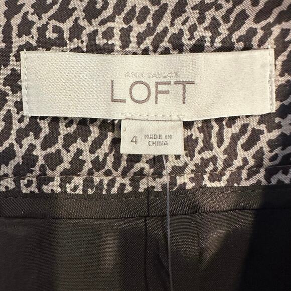 NWT LOFT Leopard Animal Print Silk Blend Pencil Skirt Women’s Size reptile brown - Picture 8 of 8